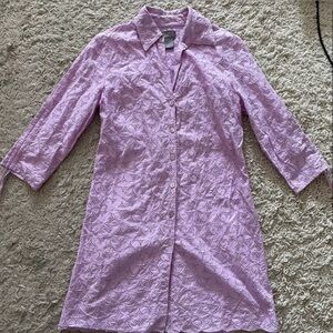 Sigrid Olsen Lavender Button-Down Dress Shirt